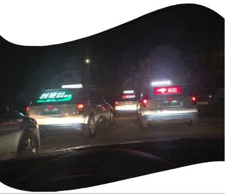 V140° góc nhìn hiển thị LED quảng cáo trong suốt cao cho cửa sổ phía sau xe taxi xe buýt
