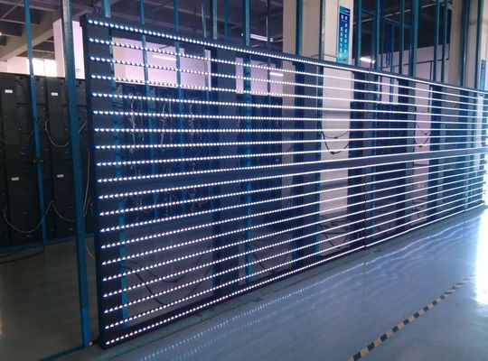 Màn hình LED trong suốt Windows 1000mm Kích thước bảng điều khiển Màn hình lưới LED 32768 Dots/M2 Pixel Density