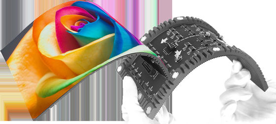 Cài đặt trong nhà P3 Cột tròn LED Soft Module với tỷ lệ tương phản cao 5000 1 và 256 độ sâu màu sắc