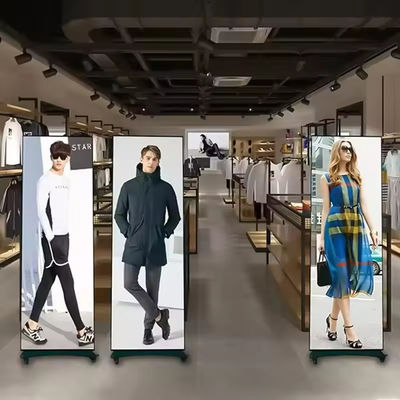 GOB P1.5 P1.8 P2 Indoor Led Poster Screen for Banner Portable Led Video Wall With Wheels cho cửa hàng triển lãm thương mại