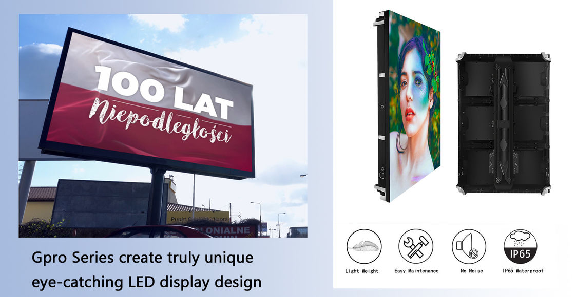 Grock P6 / P8 / P10 màn hình LED ngoài trời Billboard Độ phân giải cao chống nước và mức độ bảo vệ IP65