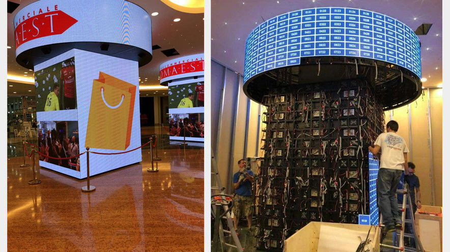 Cài đặt trong nhà P3 Cột tròn LED Soft Module với tỷ lệ tương phản cao 5000 1 và 256 độ sâu màu sắc
