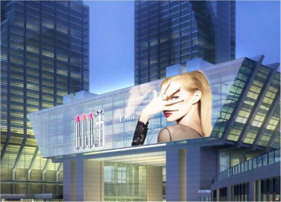 Độ truyền sáng lên đến 83% cho Màn hình LED vô hình toàn màn hình trên tường kính