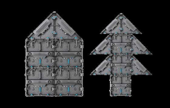 Màn hình hiển thị cho thuê hình trái tim và cây thông Noel cho sân khấu quán bar, với khoảng cách điểm ảnh lần lượt là P1.9mm và P2.6mm